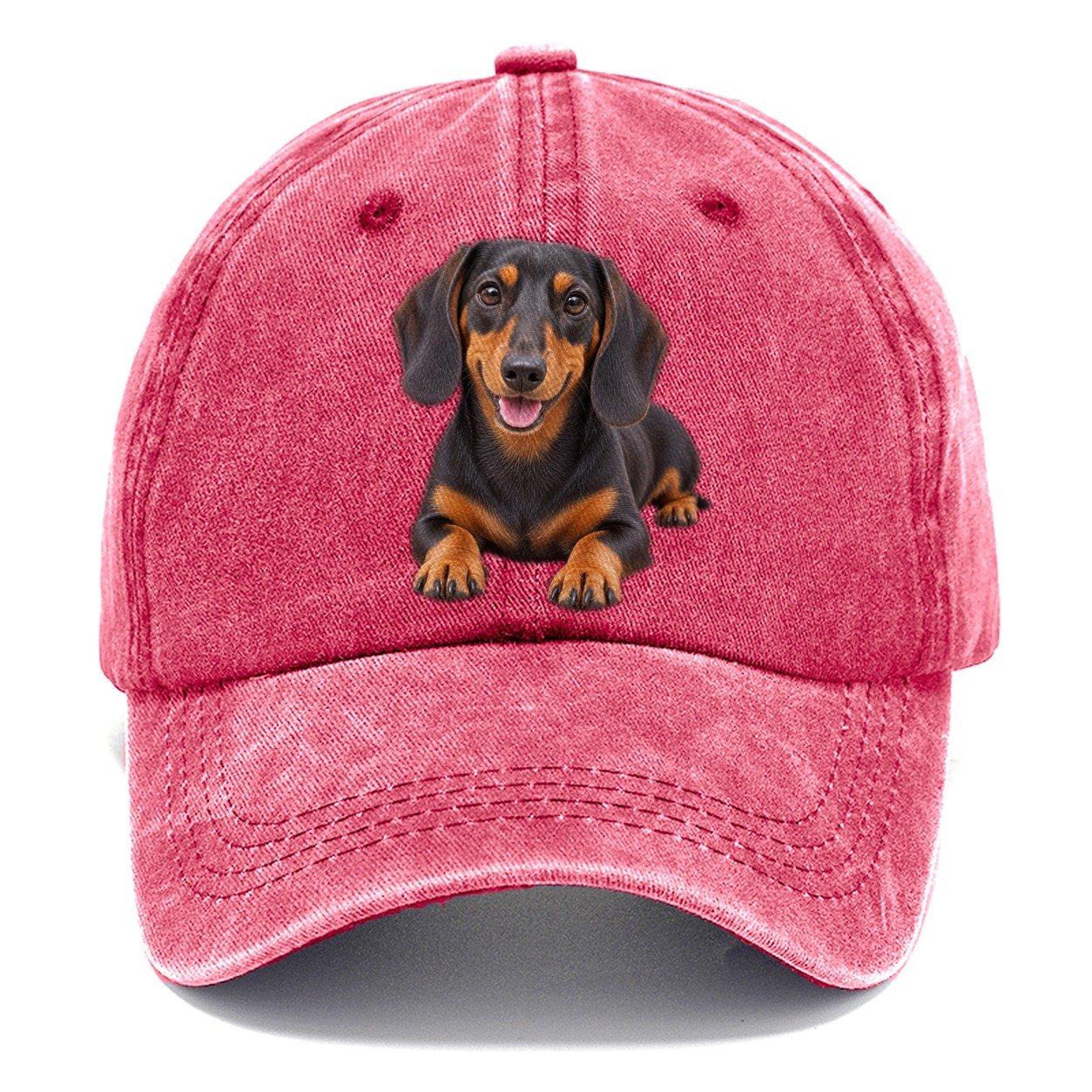 Dachshund Lying Down Top Breeds Classic Cap – Pomegranate Blush