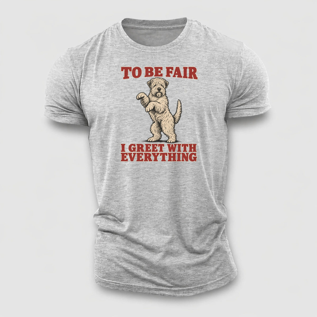 Soft Coated Wheaten Terrier Dog Declarations Cotton T-Shirt – Sport Grey