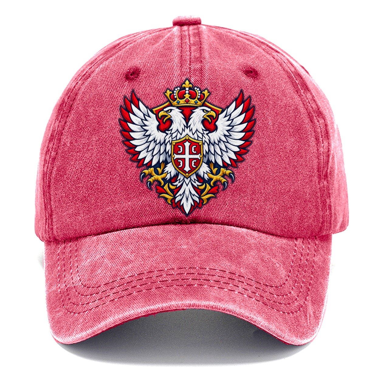 Serbia Minimal Emblem Country Logos Classic Cap – Pomegranate Blush
