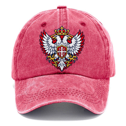 Serbia Minimal Emblem Country Logos Classic Cap – Pomegranate Blush