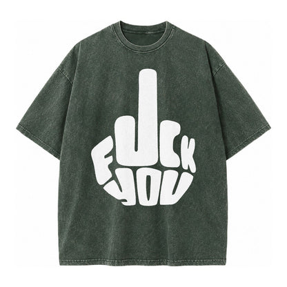 Fuck You Vintage T-shirt – Forest Mist