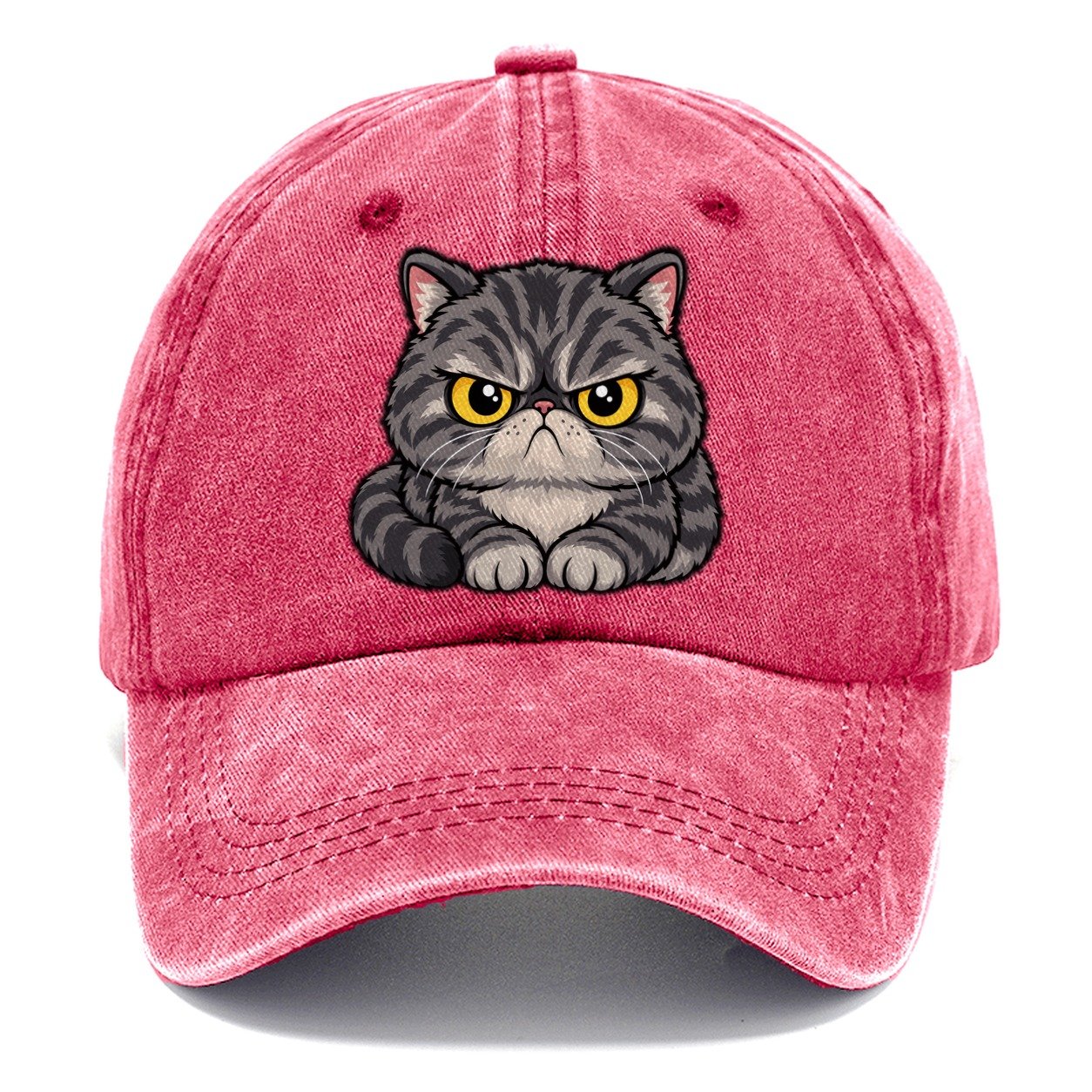 Exotic Shorthair Grumpy Sit Peeking Cats Classic Cap – Pomegranate Blush