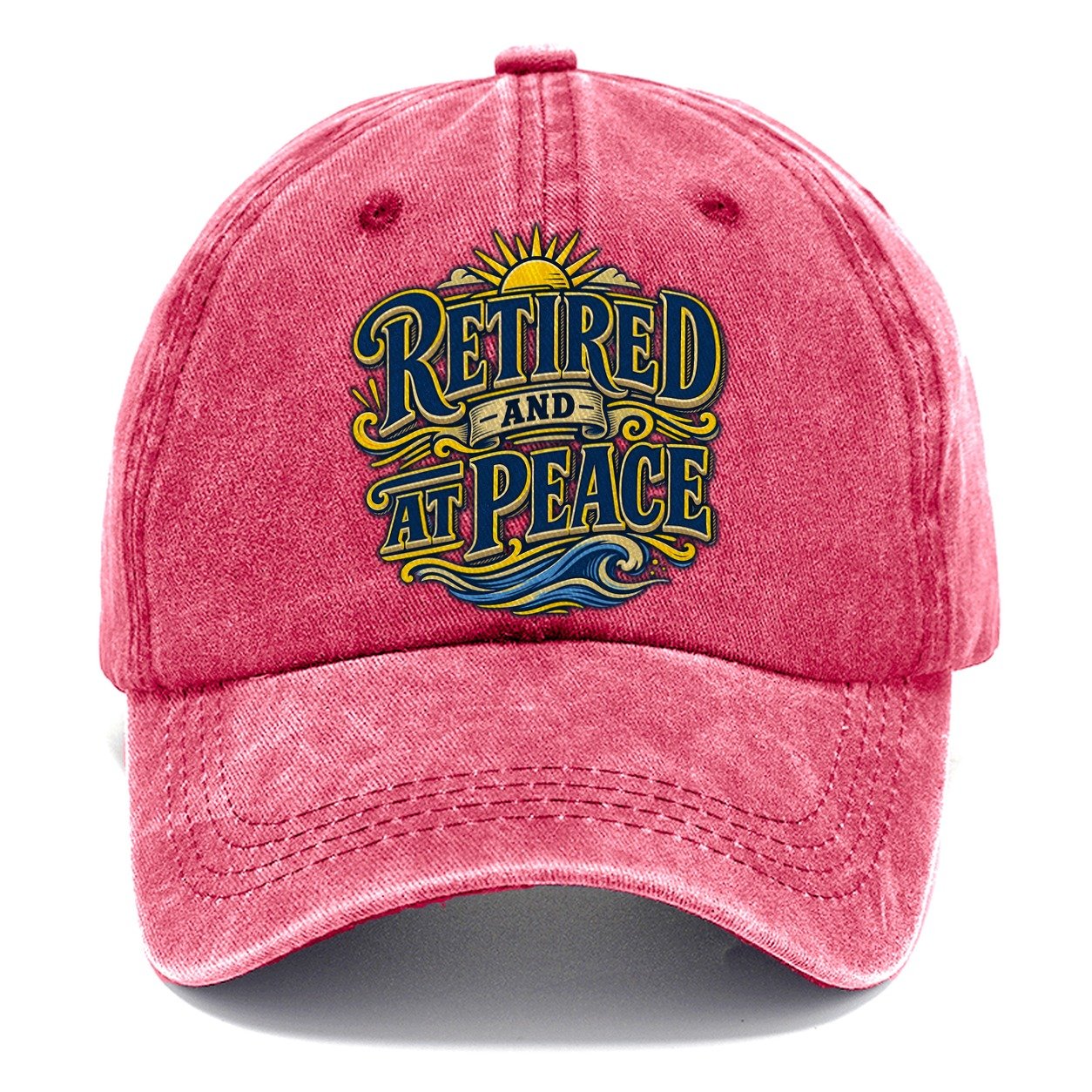 Retired And At Peace Retired Living Classic Cap – Pomegranate Blush
