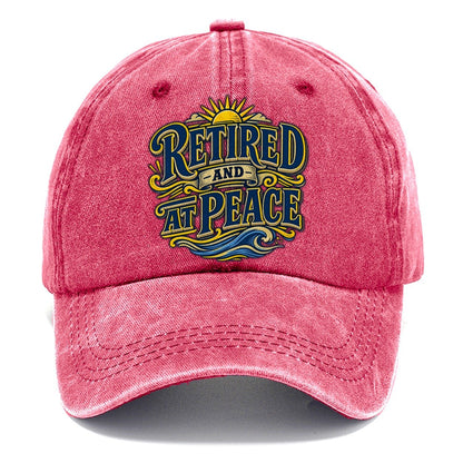 Retired And At Peace Retired Living Classic Cap – Pomegranate Blush