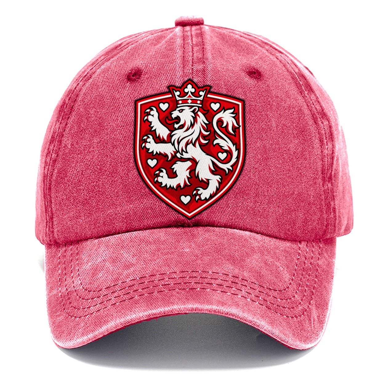 Denmark Minimal Emblem Country Logos Classic Cap – Pomegranate Blush
