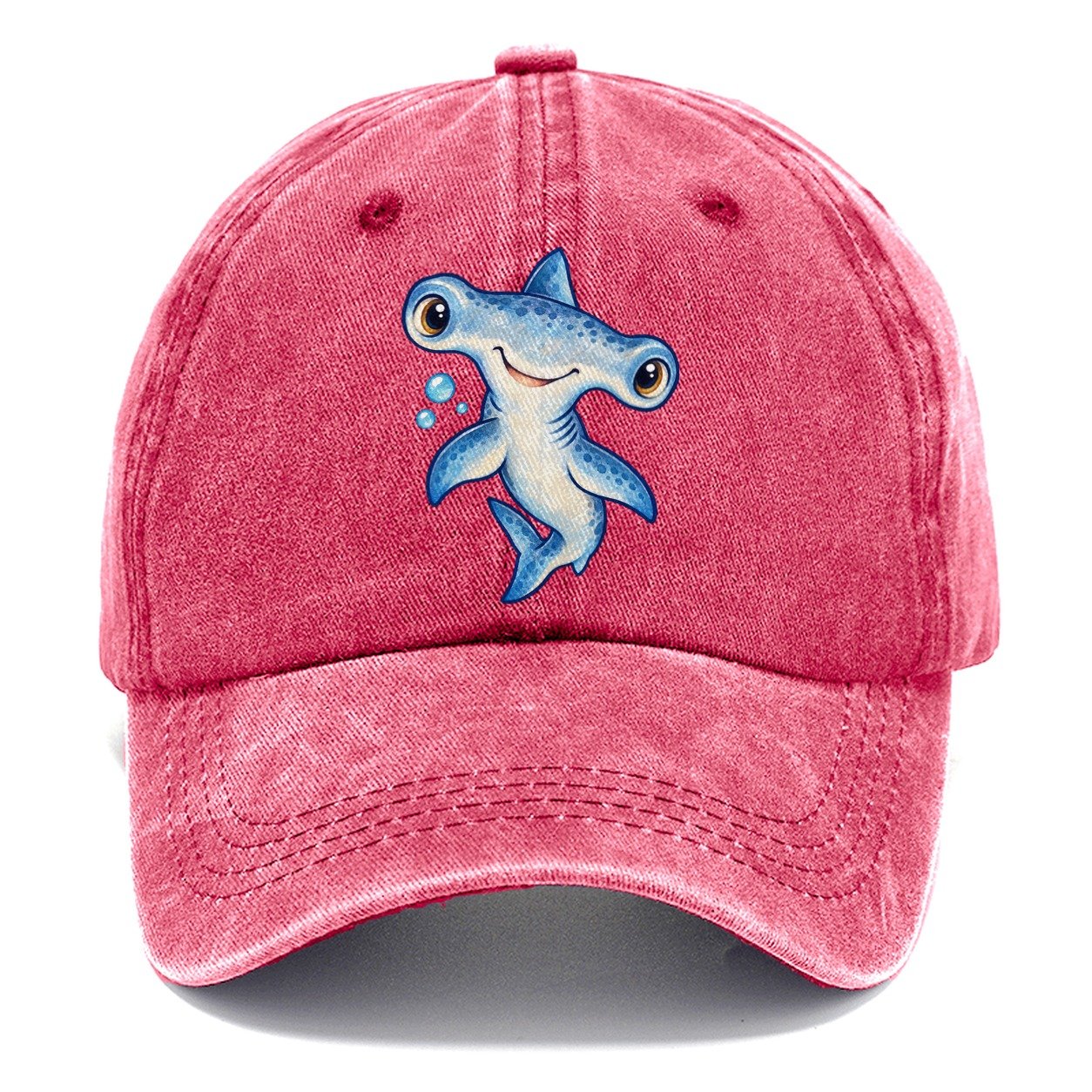 Hammerhead Shark Curious Tilt Sea Sprite Classic Cap – Pomegranate Blush