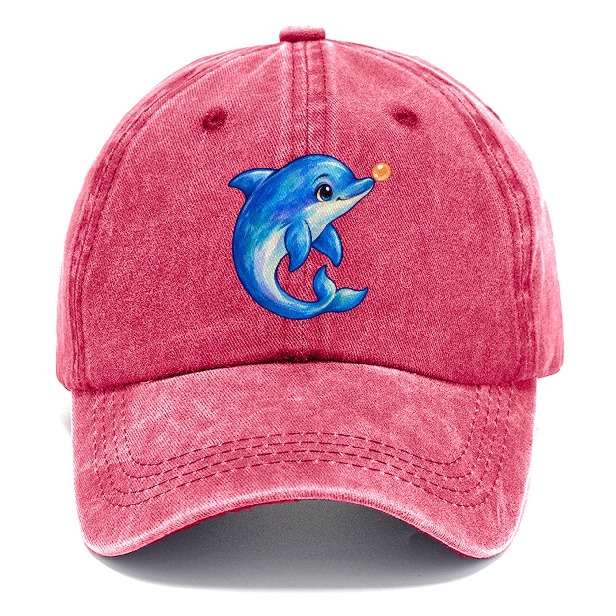 Dolphin Nose Boop Sea Sprite Classic Cap – Pomegranate Blush