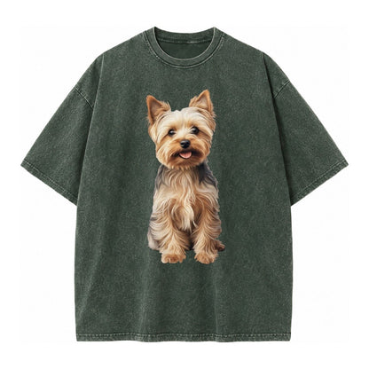 Yorkshire Terrier Dog Vintage T-shirt – Forest Mist