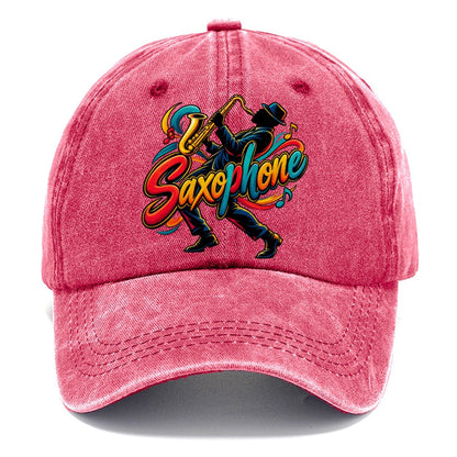 Saxophone Wordmark Music Instruments Classic Cap – Pomegranate Blush