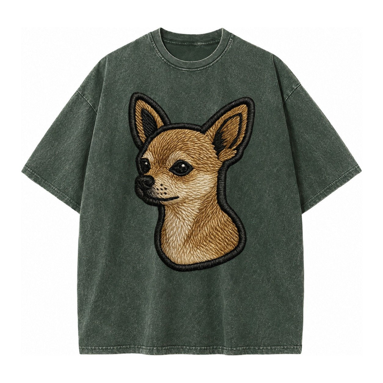 Chihuahua Logo Vintage T-shirt – Forest Mist