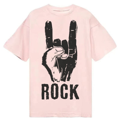 Hand Horn Rock N Roll Classic T-shirt – Pink