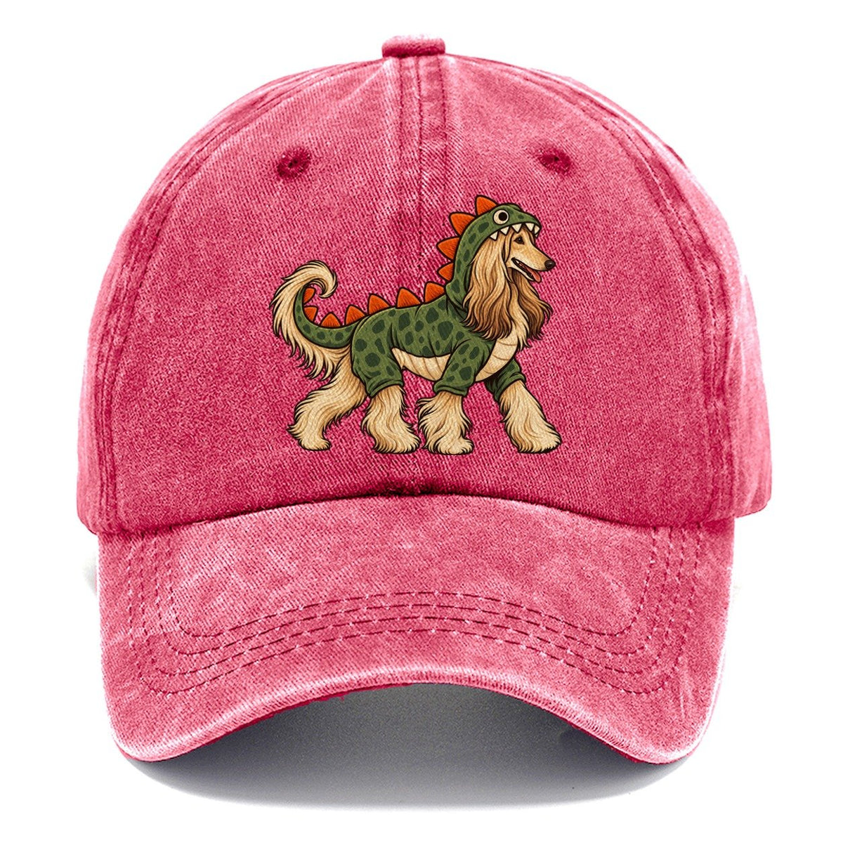 One Afghan Hound In Halloween Costume Dinosaur Costume With Soft Felt Spikes Down The Back Halloween Dog Parade Classic Cap – Pomegranate Blush