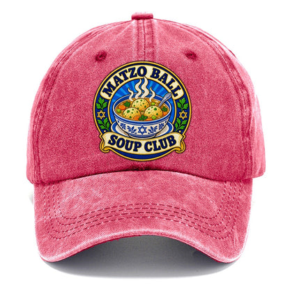 Matzo Ball Soup Club Judaism Heritage Classic Cap – Pomegranate Blush