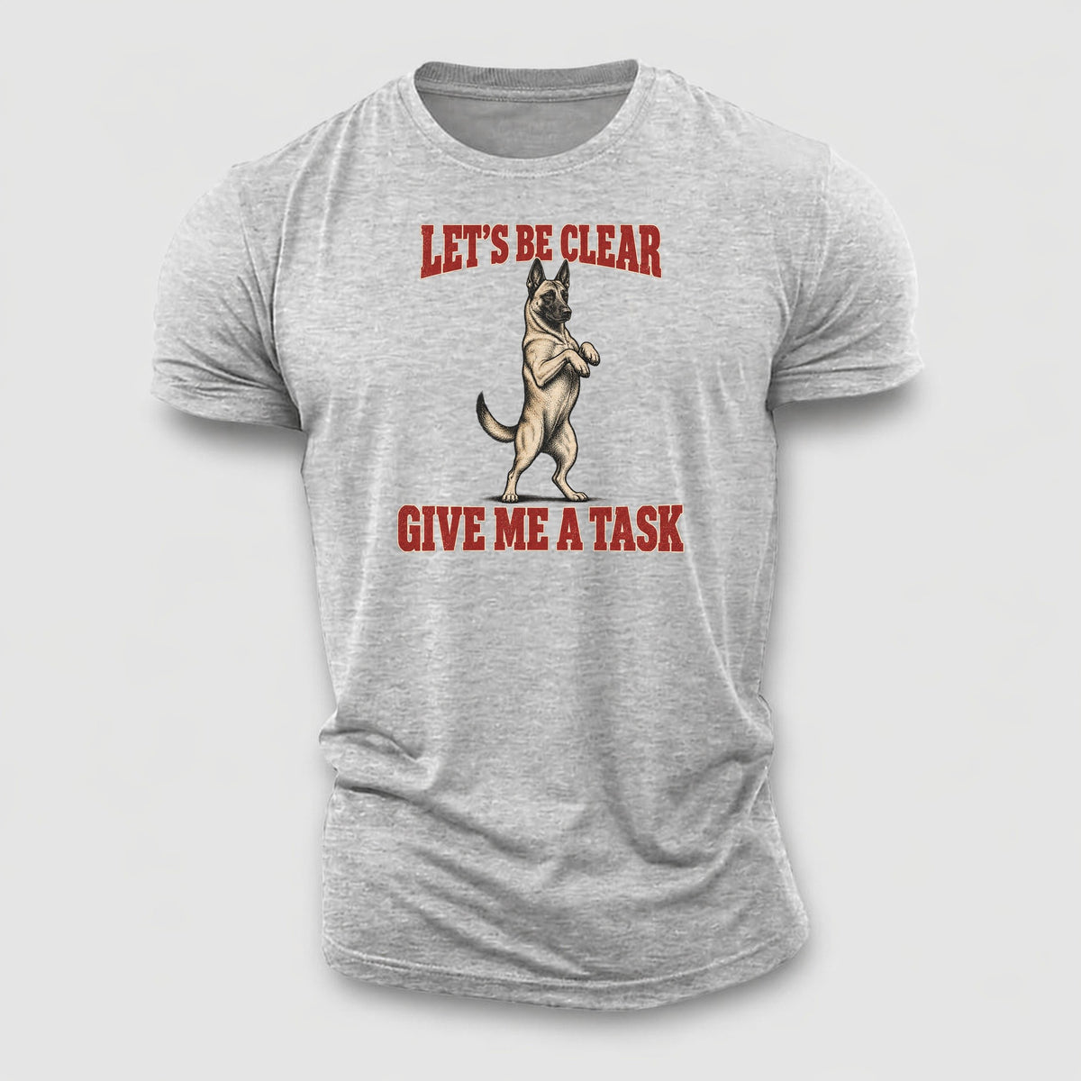 Belgian Malinois Dog Declarations Cotton T-Shirt – Sport Grey