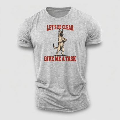 Belgian Malinois Dog Declarations Cotton T-Shirt – Sport Grey