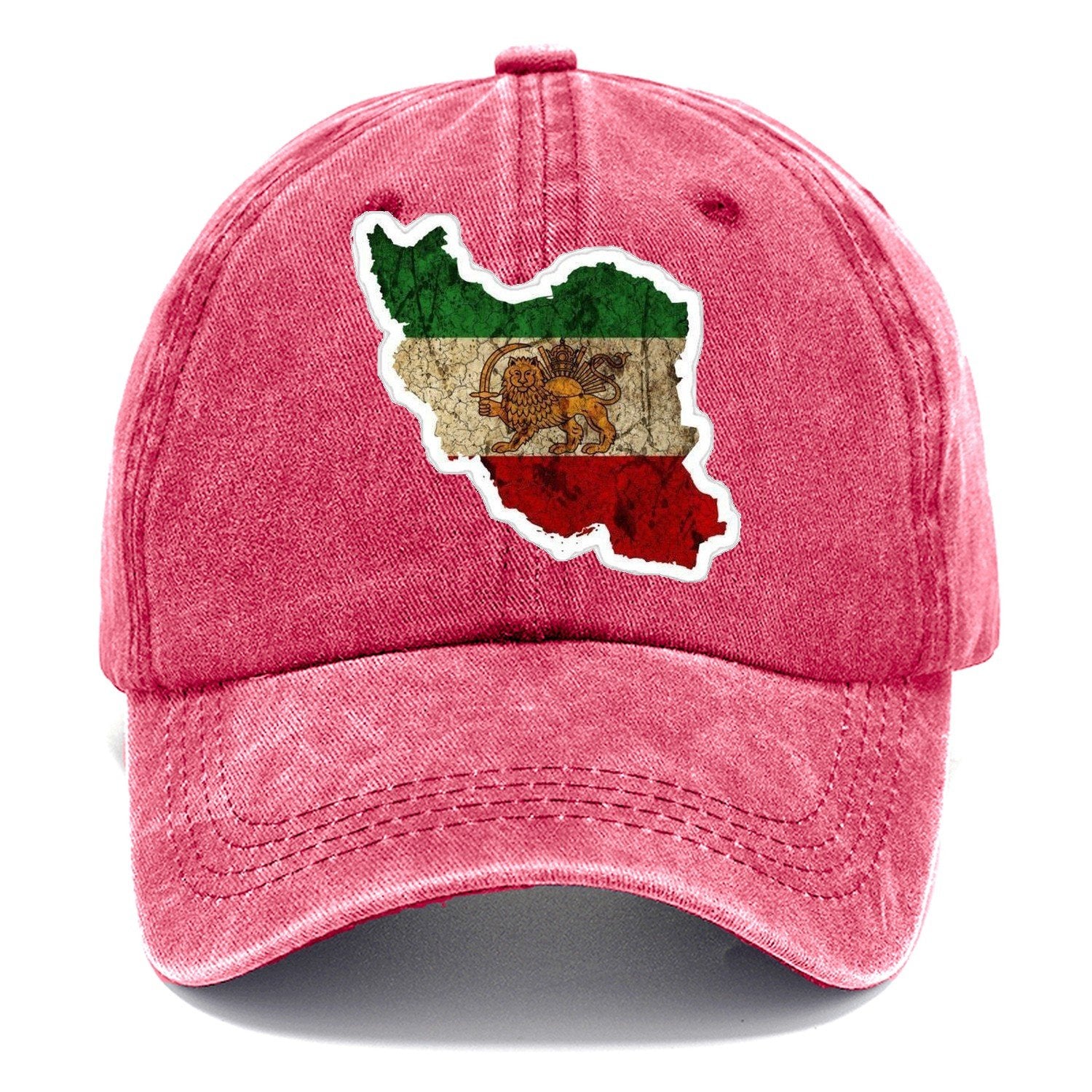 Iran Map Sticker Classic Cap – Pomegranate Blush