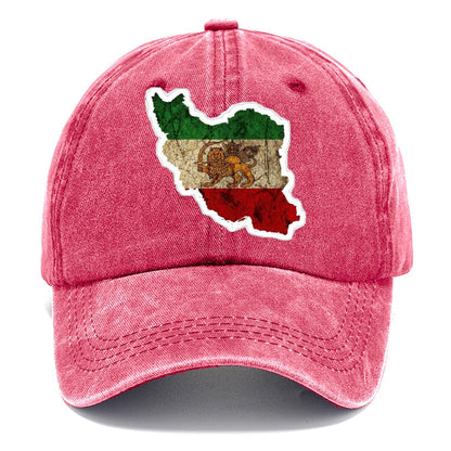 Iran Map Sticker Classic Cap – Pomegranate Blush