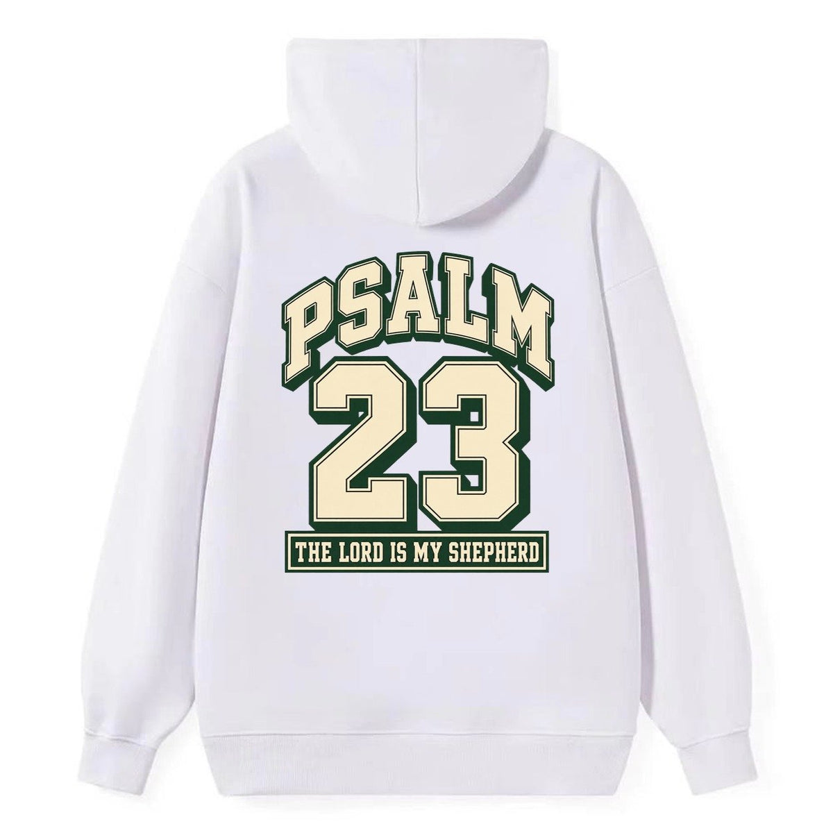 Psalm 23 Varsity Chapel Varsity Classic Pullover Hoodie – White