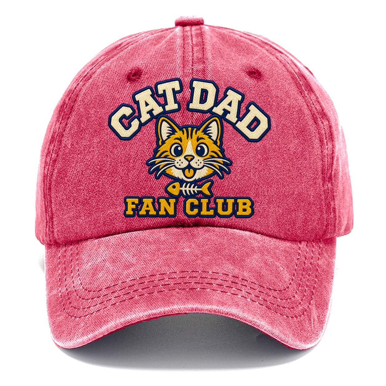 Cat Dad Fan Club Classic Cap – Pomegranate Blush