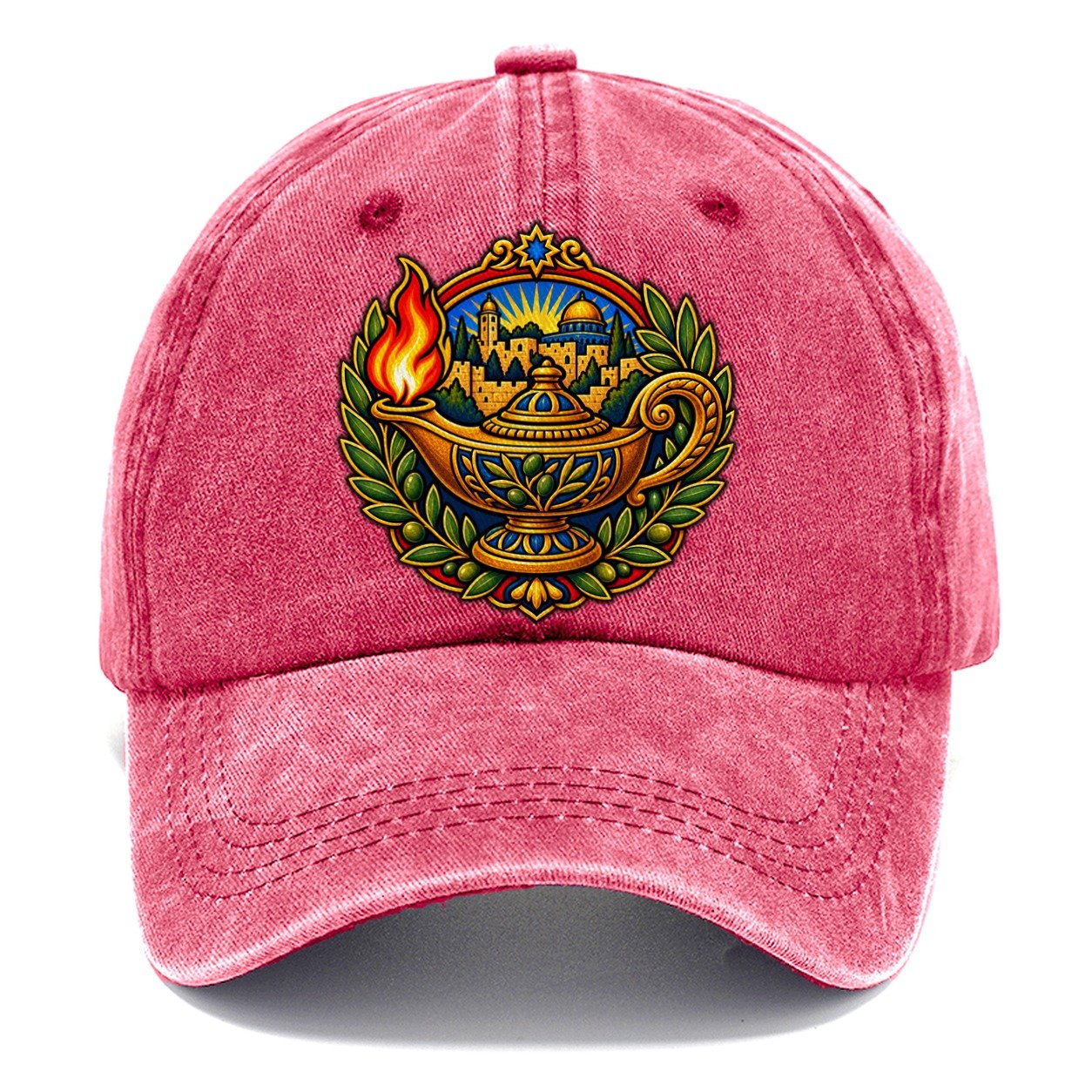 Ancient Oil Lamp Jerusalem Classic Cap – Pomegranate Blush