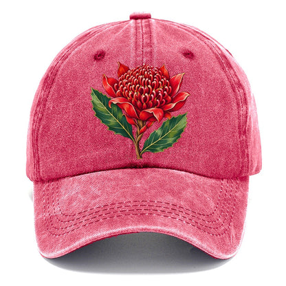 New South Wales Waratah Bloom Australia Cultural Icons Classic Cap – Pomegranate Blush