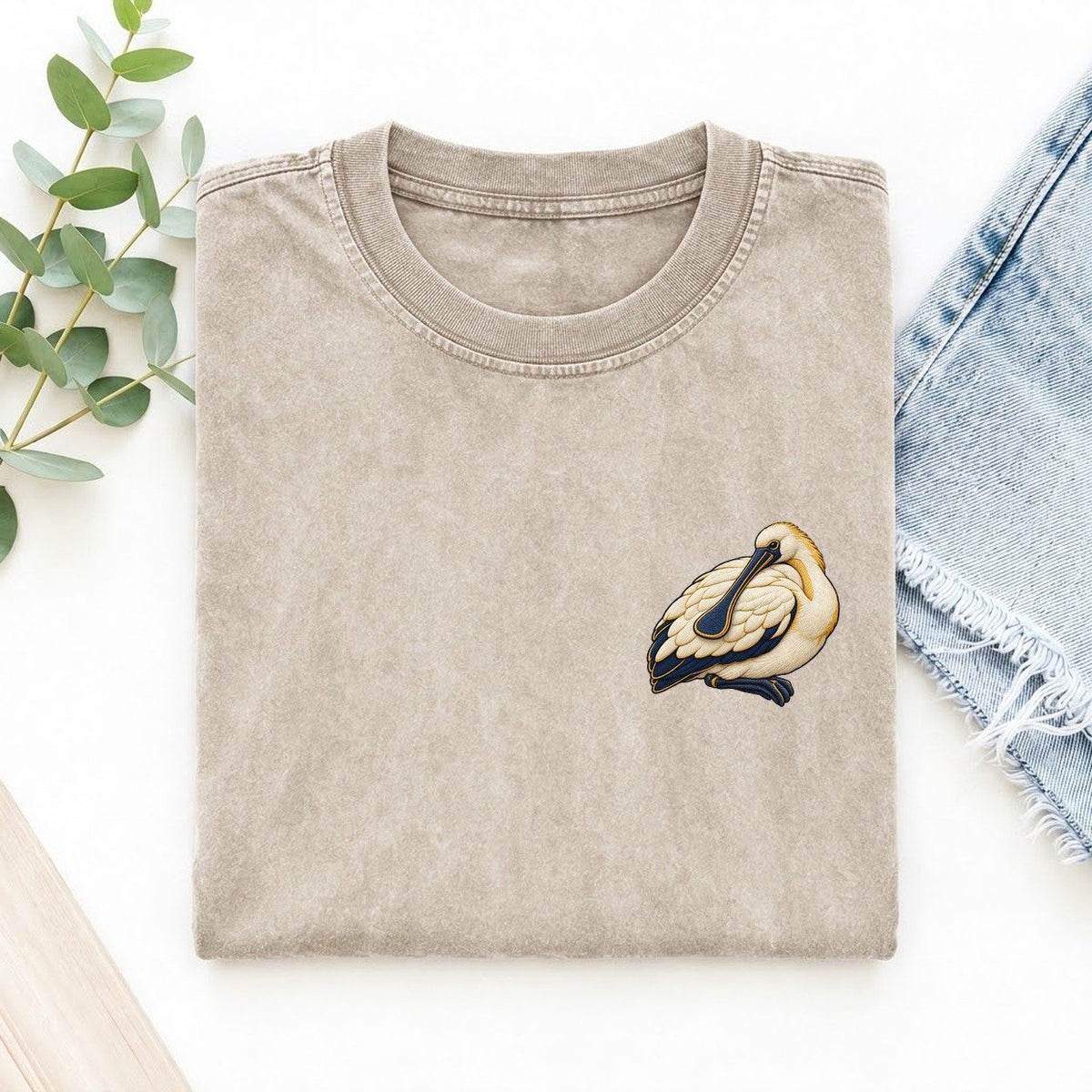 Spoonbill Shoulder Rest Left Chest Thread Signatures II Left Chest Vintage T-shirt – Off White
