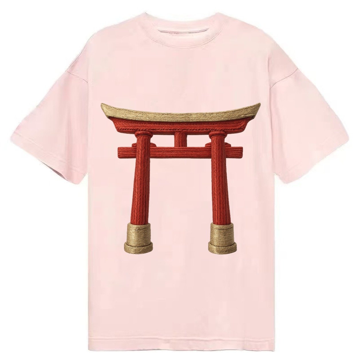 Japanese Torii Gate Shrine Entrance Red Thread Spiritual Gat Classic T-shirt – Pink