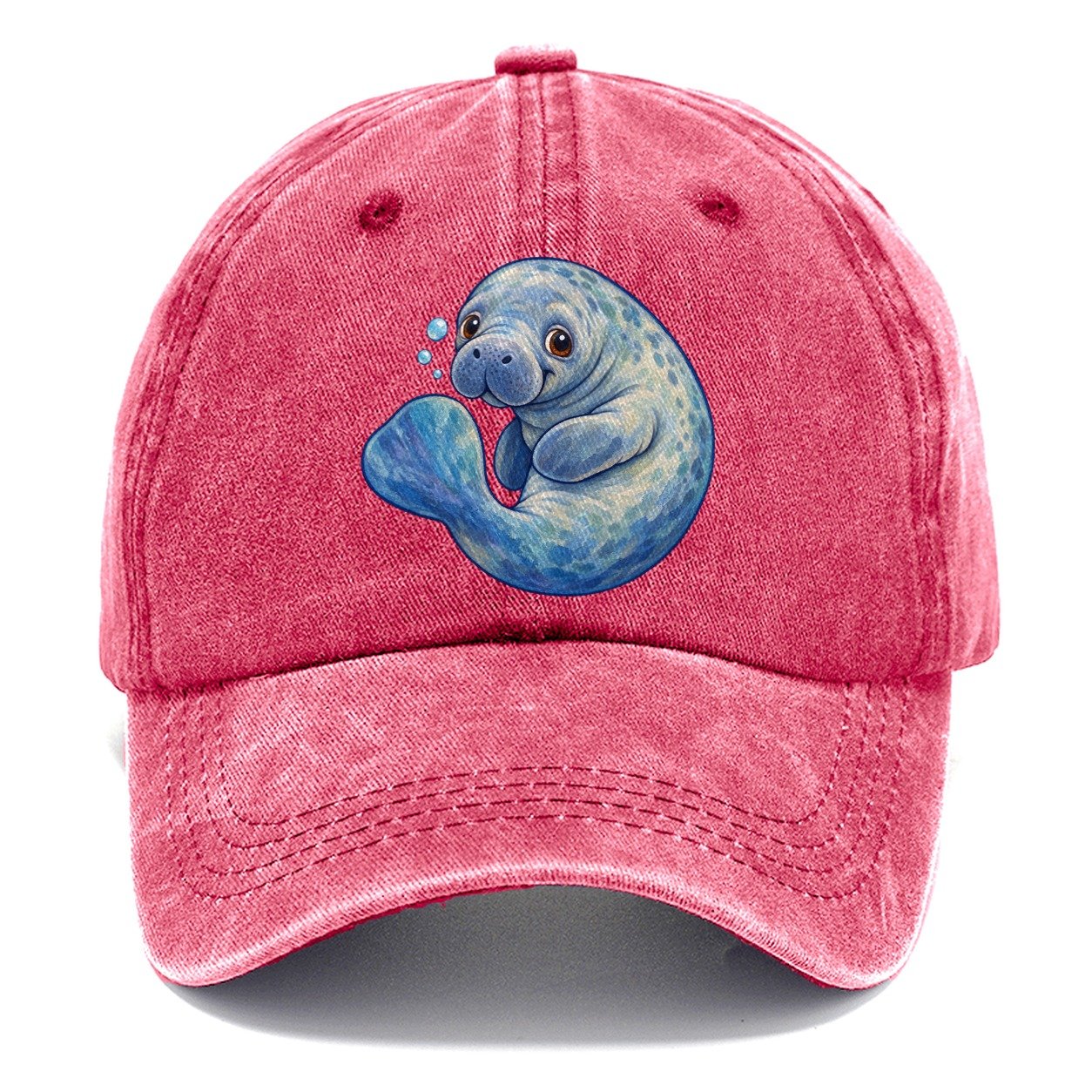 Manatee Curled Drift Sea Sprite Classic Cap – Pomegranate Blush