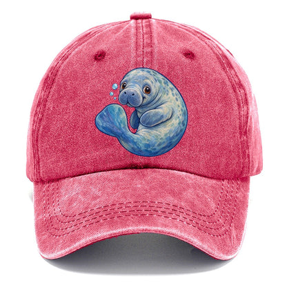 Manatee Curled Drift Sea Sprite Classic Cap – Pomegranate Blush