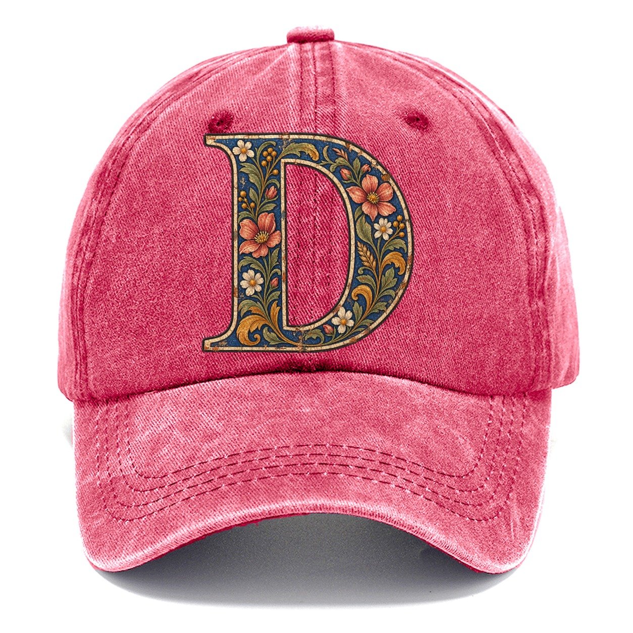 Wildflower D Monogram Classic Cap – Pomegranate Blush