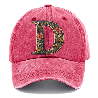 Wildflower D Monogram Classic Cap – Pomegranate Blush