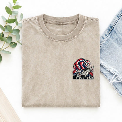 New Zealand Country Pride Left Chest Vintage T-shirt – Off White