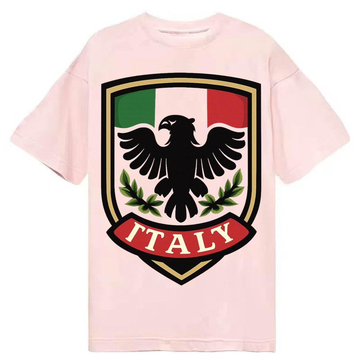 Italy Tricolor Logo Classic T-shirt – Pink