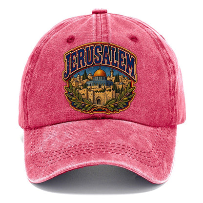 Varsity Arc Jerusalem Lettering Jerusalem Classic Cap – Pomegranate Blush