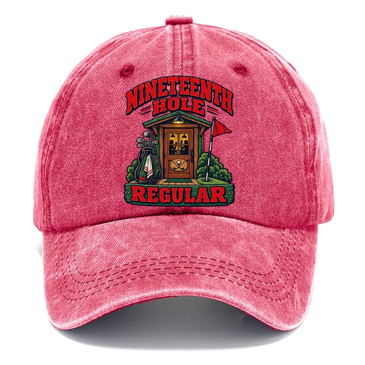 Nineteenth Hole Regular Golf Life Classic Cap – Pomegranate Blush