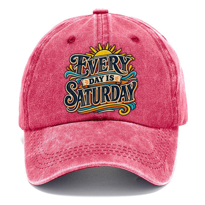 Every Day Is Saturday Retired Living Classic Cap – Pomegranate Blush