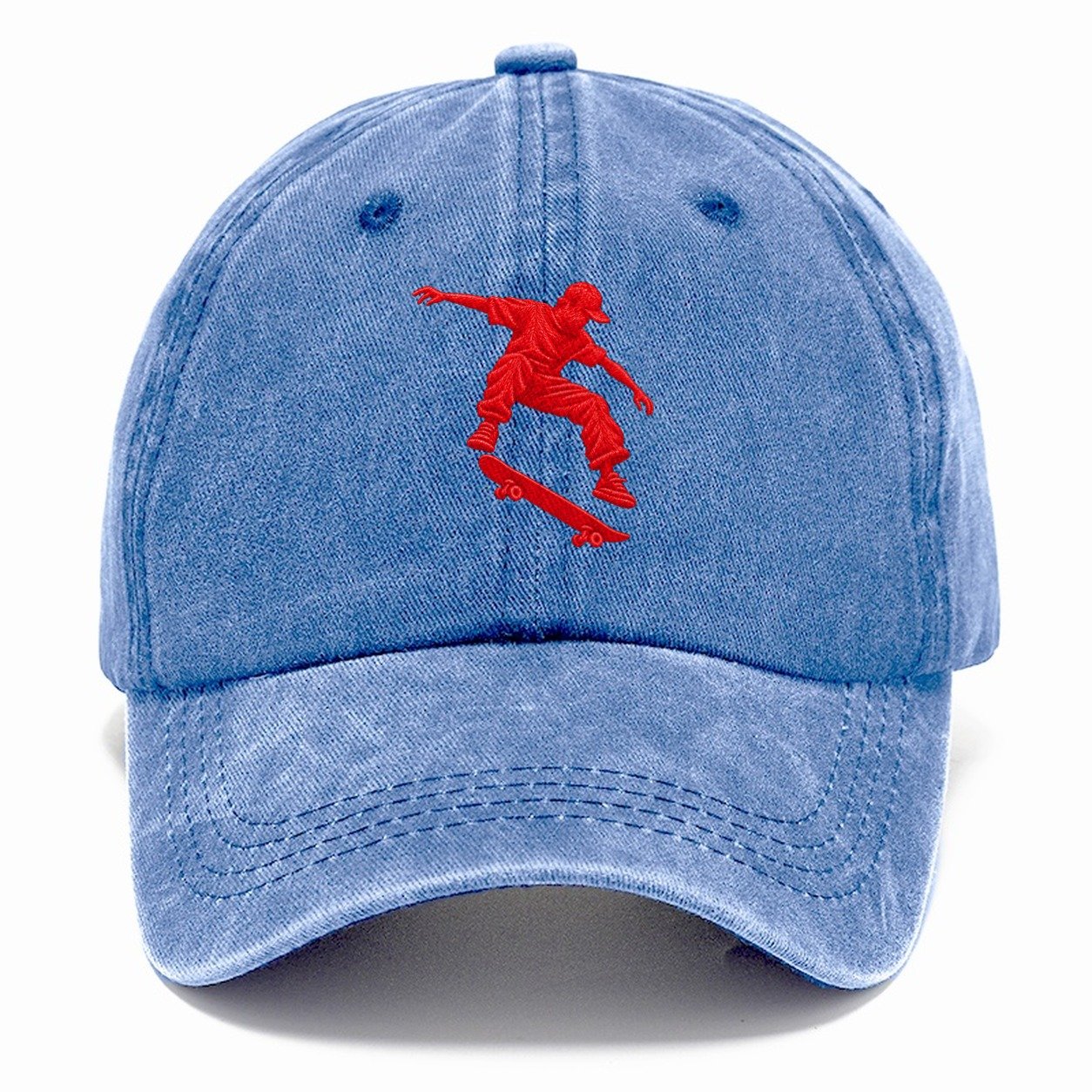 Skateboard Kickflip Catch Micro Motion Mark Classic Cap – Summer Sky