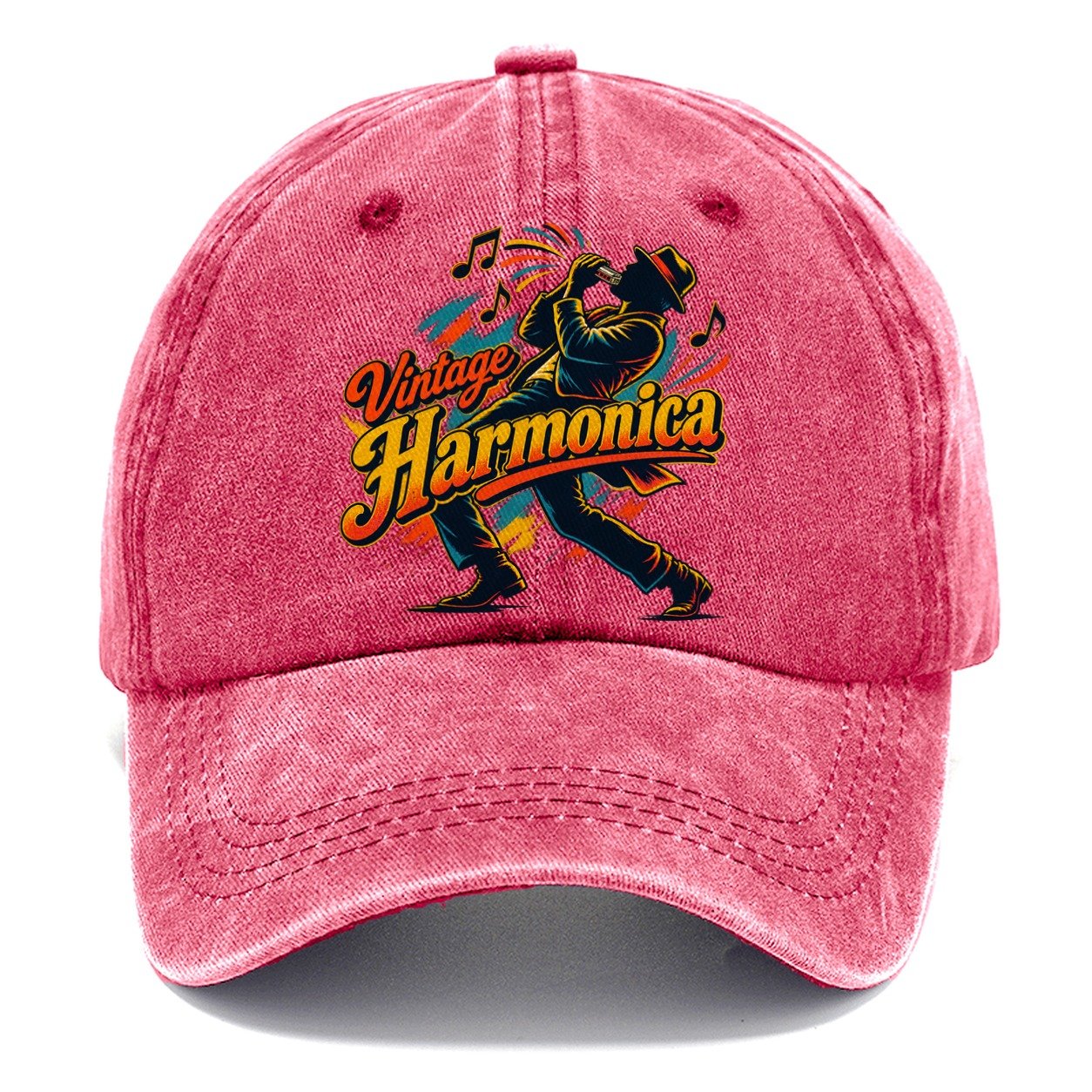 Vintage Harmonica Music Instruments Classic Cap – Pomegranate Blush