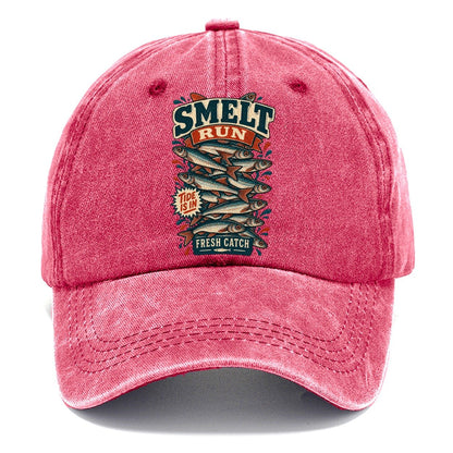 Smelt Run Column Fishing Club Classic Cap – Pomegranate Blush