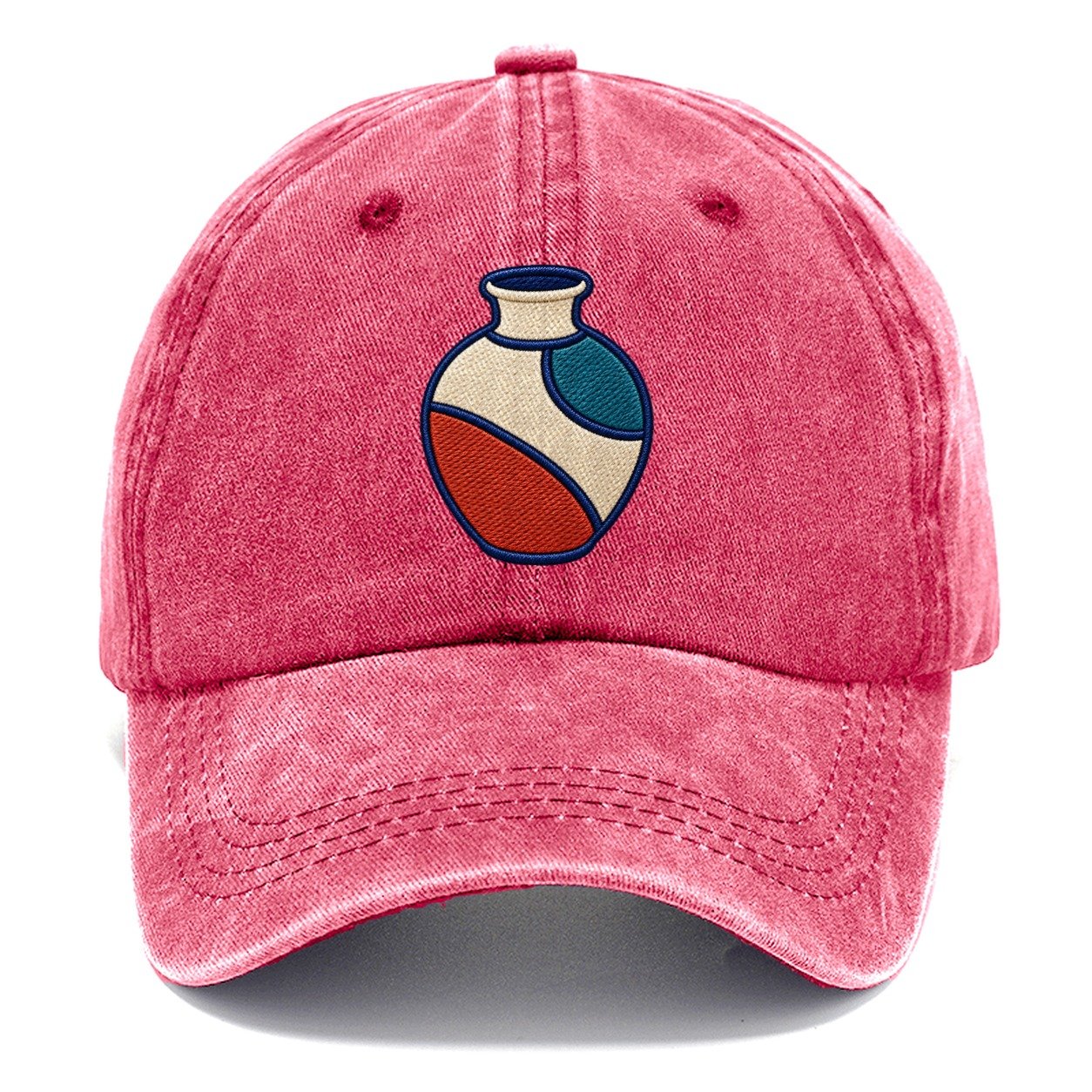 Ceramic Studio Vase Tiny Solo Marks Classic Cap – Pomegranate Blush