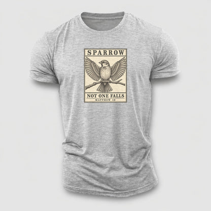 Sparrow Specimen Plate Creature Canticle Cotton T-Shirt – Sport Grey