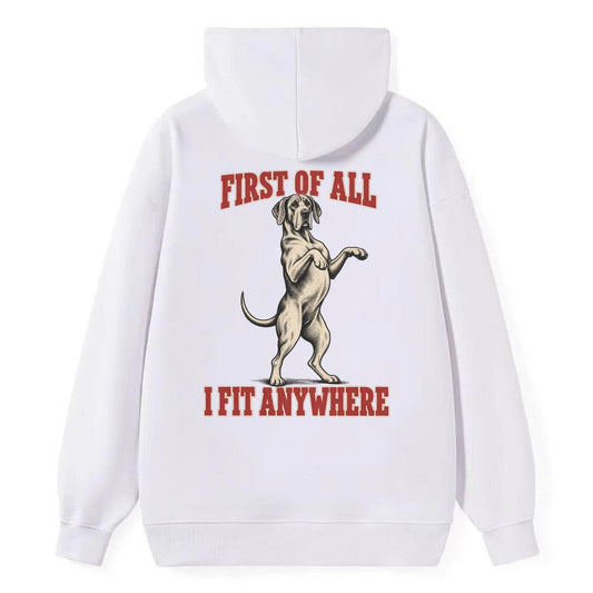 Great Dane Dog Declarations Classic Pullover Hoodie – White