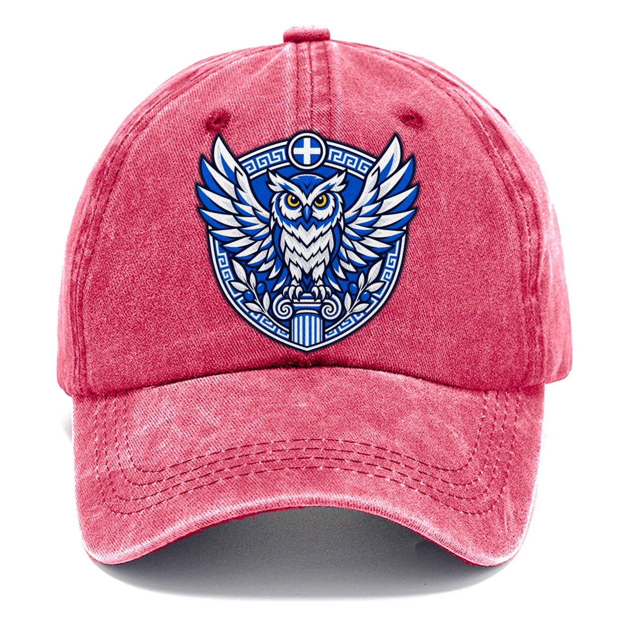 Greece Minimal Emblem Country Logos Classic Cap – Pomegranate Blush