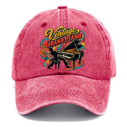 Vintage Grand Piano Music Instruments Classic Cap – Pomegranate Blush