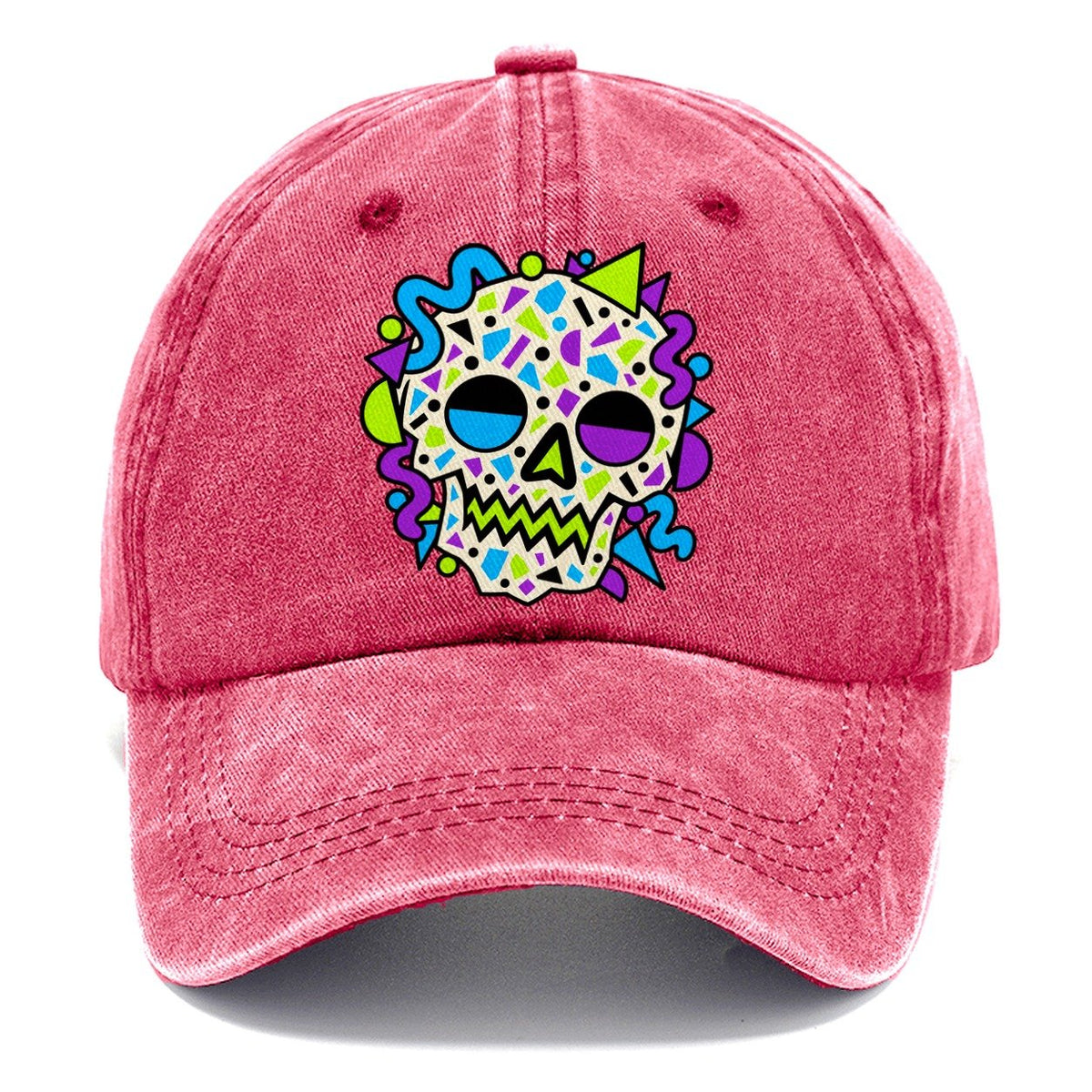 Confetti Skull Crazy Styles Classic Cap – Pomegranate Blush