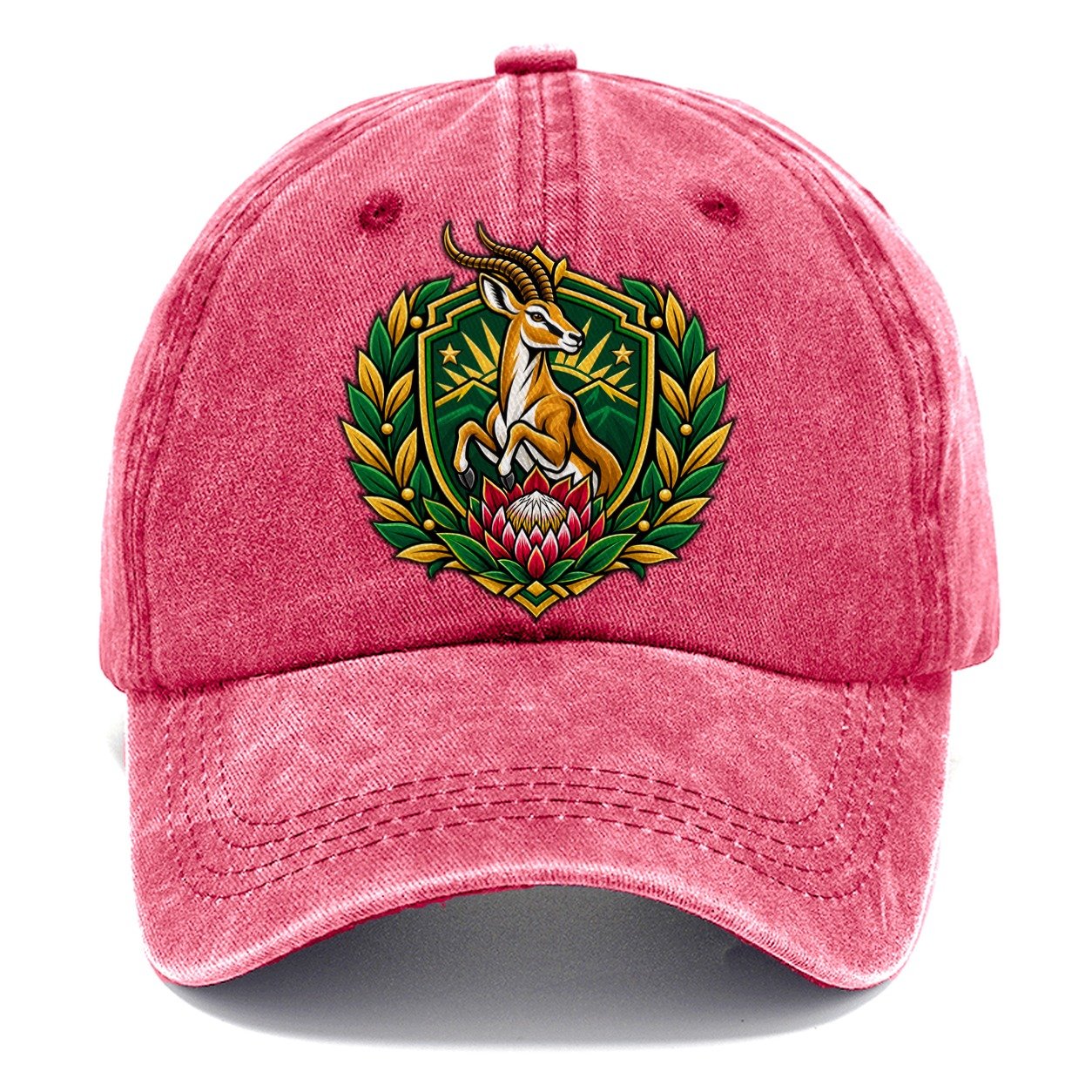 South Africa Heraldic Crest Country Logos Classic Cap – Pomegranate Blush