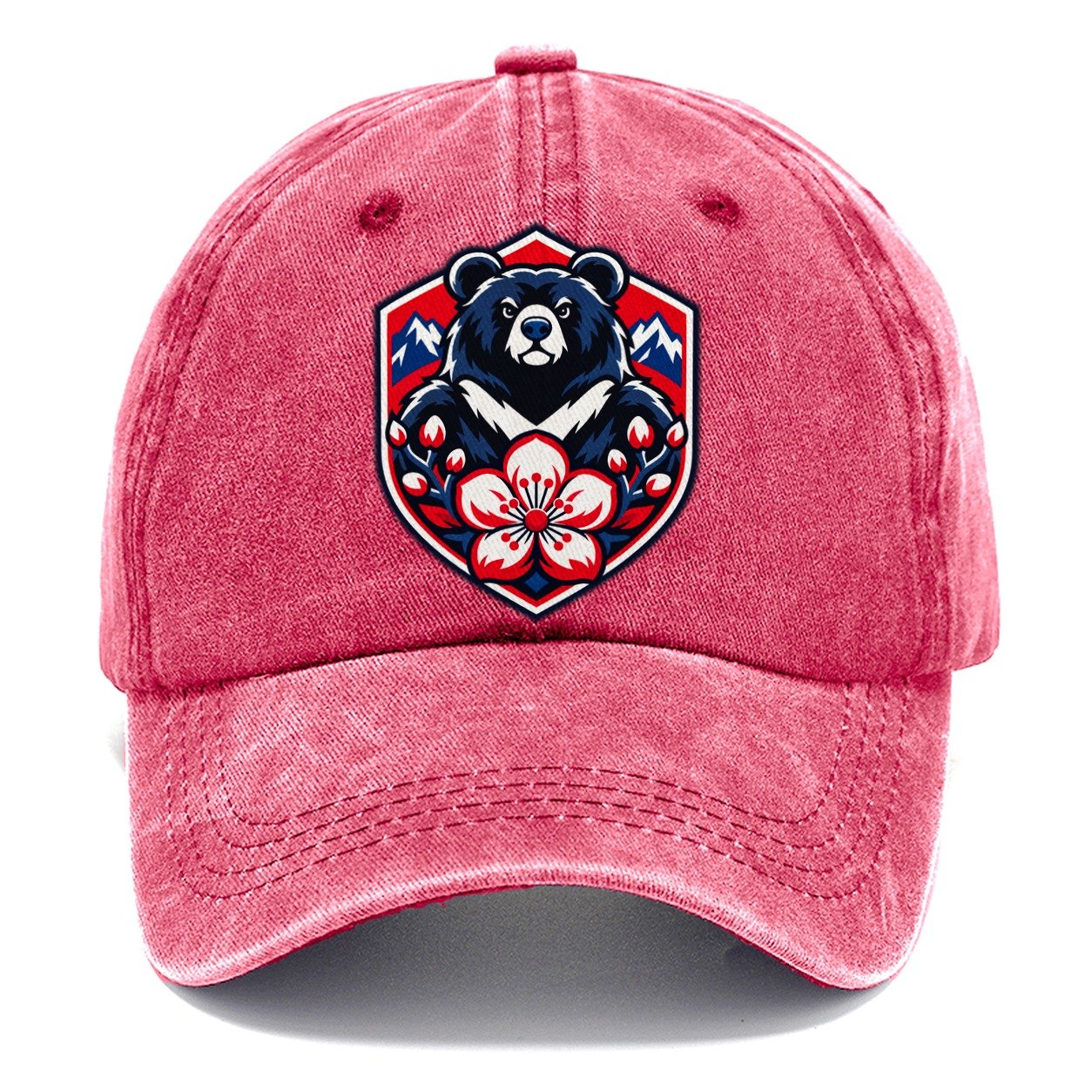 Taiwan Minimal Emblem Country Logos Classic Cap – Pomegranate Blush