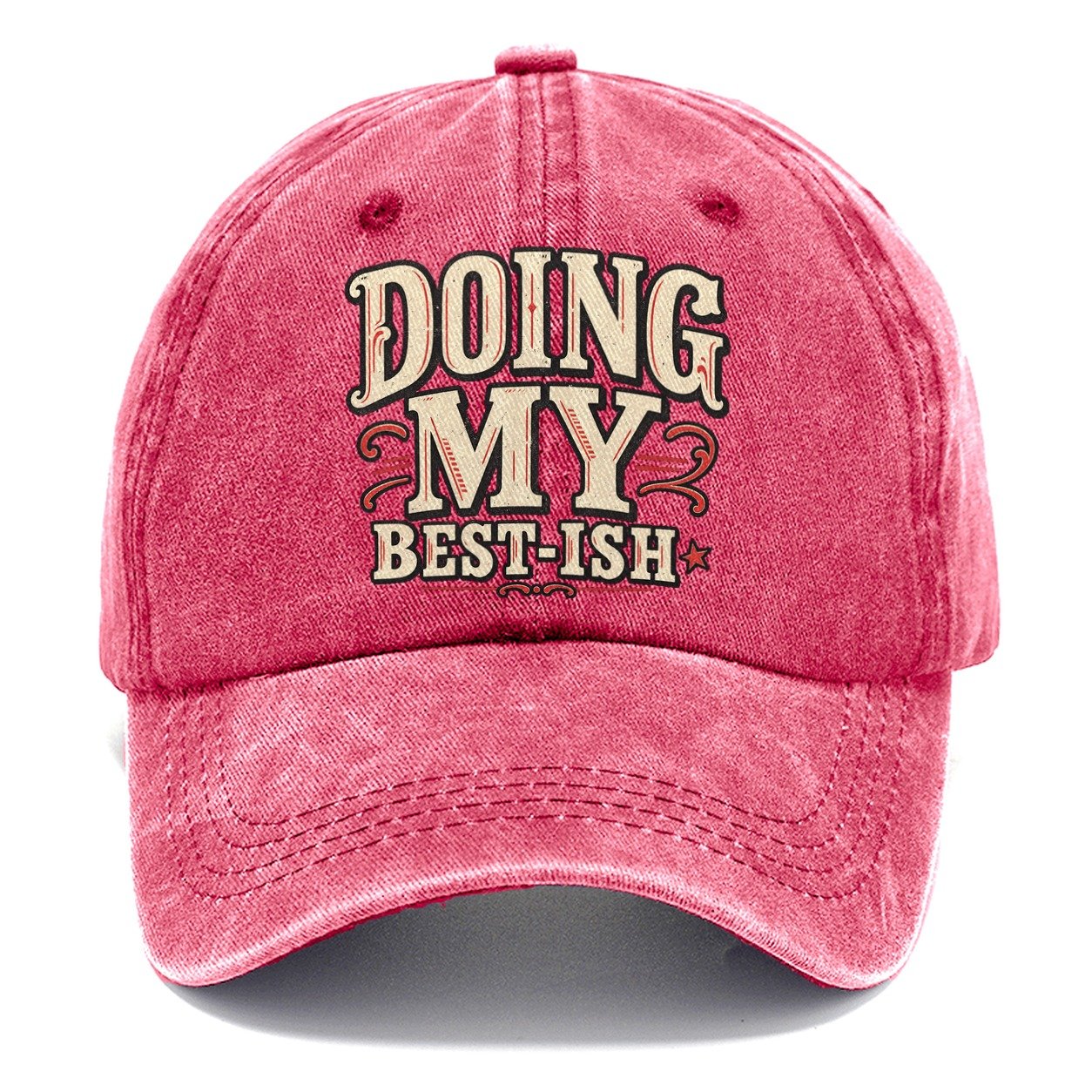 Doing My Best Ish American Wit Classic Cap – Pomegranate Blush