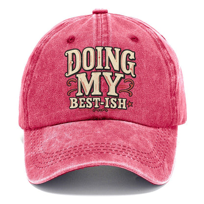 Doing My Best Ish American Wit Classic Cap – Pomegranate Blush