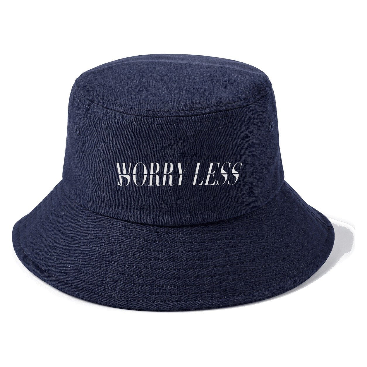 Worry Less Sorry Less Split Feelings Bucket Hat – Twilight Navy